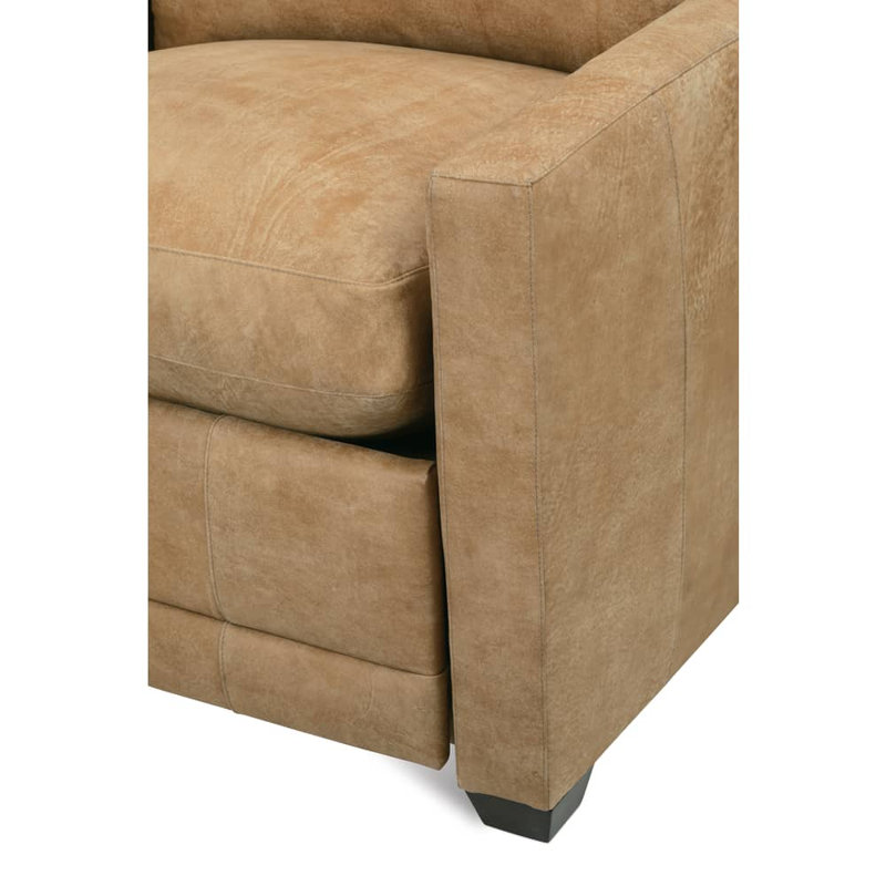 Sylvie Leather Zero Wall Power Recliner, Medium Wood