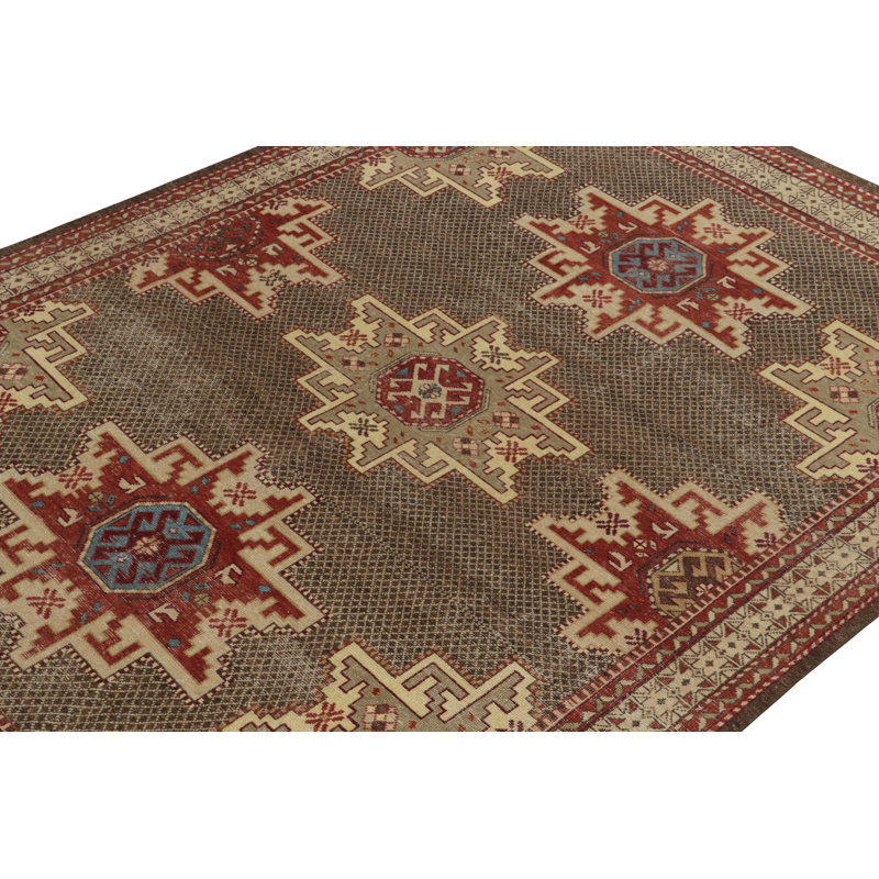 Distressed Homage Handmade Kilim Wool Geometric Area Rug, Rectangle 15' x 24'