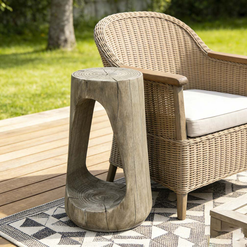 Table d'appoint d'extérieur, Gris