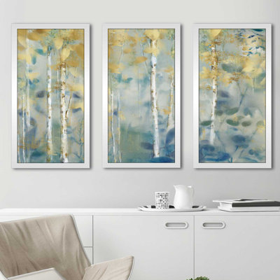 Gilded Forest II by Nan - 3 Piece Single Picture Frame Multi-Piece Image