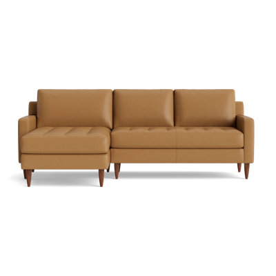 MCM Leather Chaise Sectional