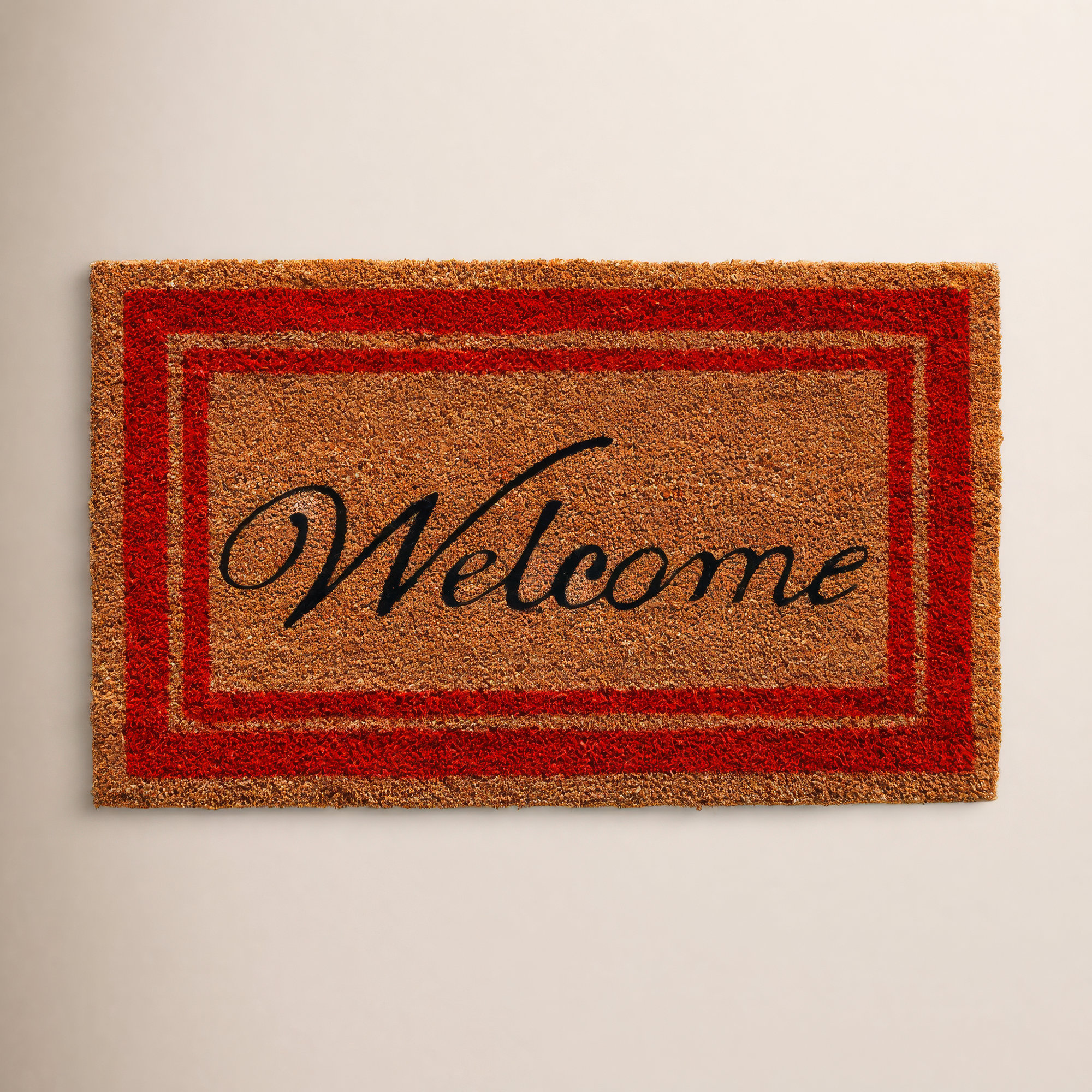 Stender Non-Slip Outdoor Doormat, Red, Rectangle 2' x 3'