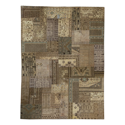 Wool Patchwork Area Rug