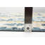Tapis de couloir taupe / bleu en polyester tissé à plat à la machine 2 pi 6 po x 8 pi Areeg-628931883