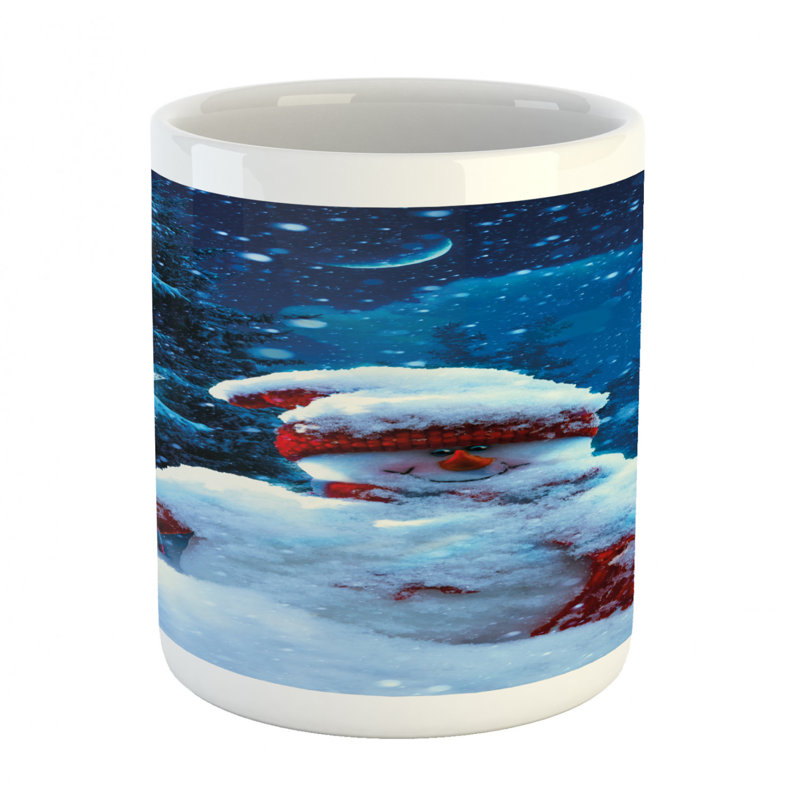 Grande tasse à café bonhomme de neige