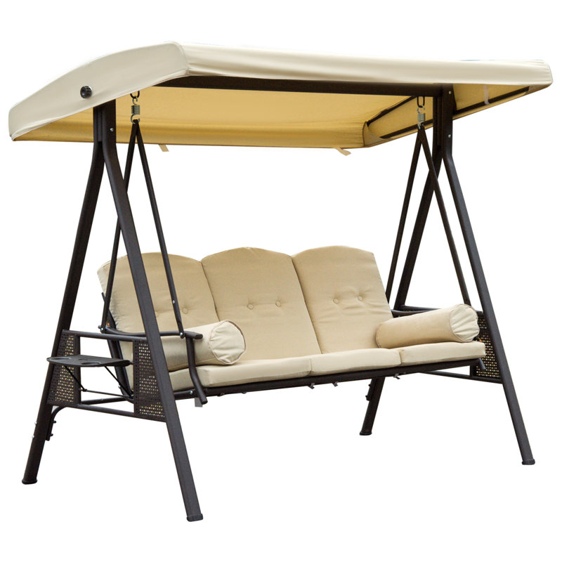Aaleyah Swing Seat with Stand, Beige