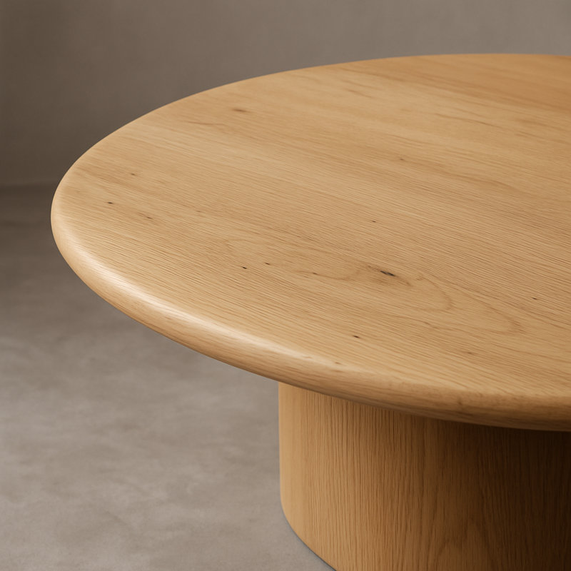 Nonee Solid Wood Nesting Coffee Table, Natural Oak
