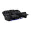 Canapé inclinable électrique Sensa G00723A-RS avec table et ceinture à DEL noire-133072975