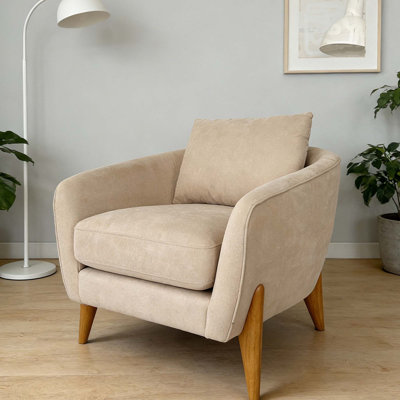 Chaise d'appoint moderne avec coussin de dossier et conception à faible empreinte