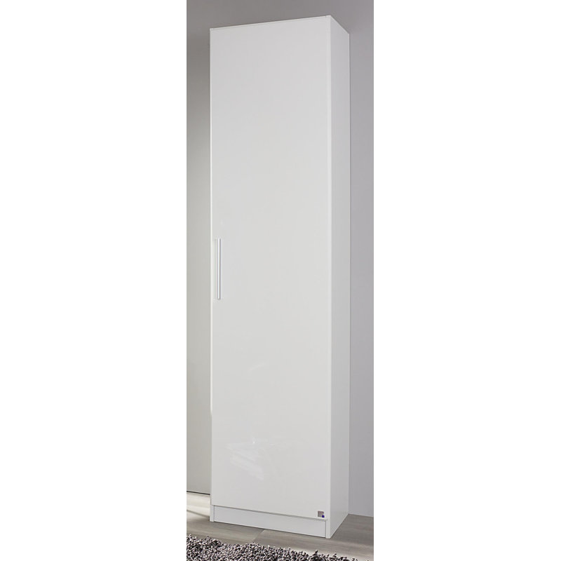 Minosa-Plus 1 Hinged Door Wardrobe 47 cm Alpinwhite/High Gloss White INCL. Delivery and Assembly