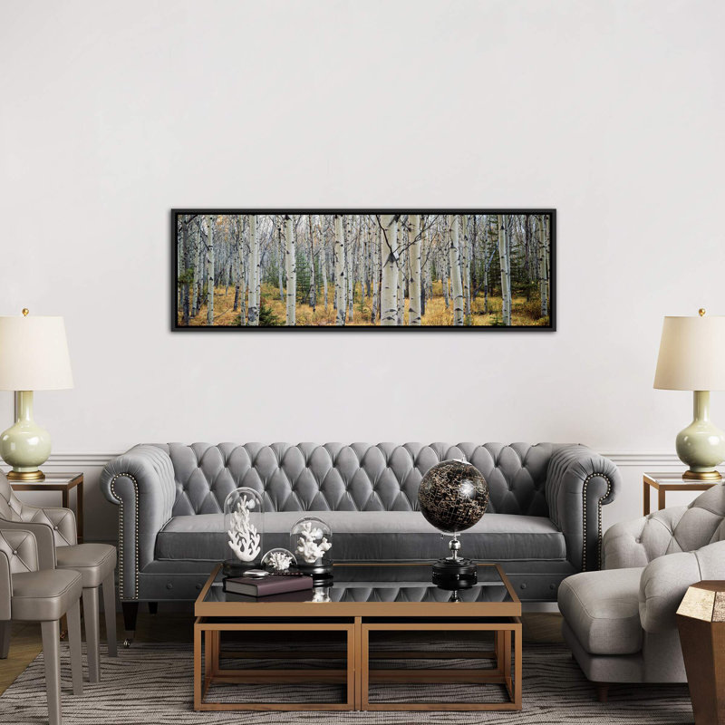 Aspen Trees in a Forest Alberta '- reproduction de photo panoramique, H 20 po x l 60 po x P 1,5 po