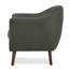 Siège d'appoint en bois massif en tissu gris avec pieds de chaise rembourrés et rembourrés de mousse