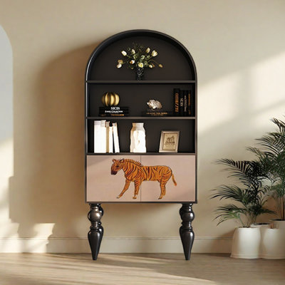 Modern simple animal pattern display bookcase