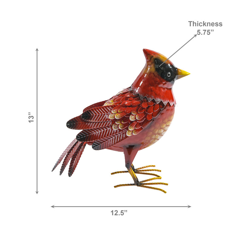 Metal Cardinal Décor