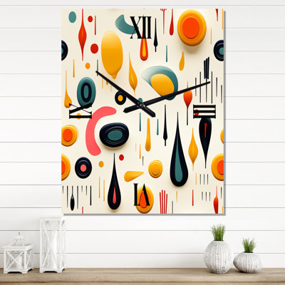 Jaquith - Horloge murale abstraite Mid-Century