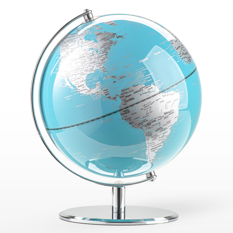  Globe terrestre bleu sarcelle Vicksburg, Bleu sarcelle