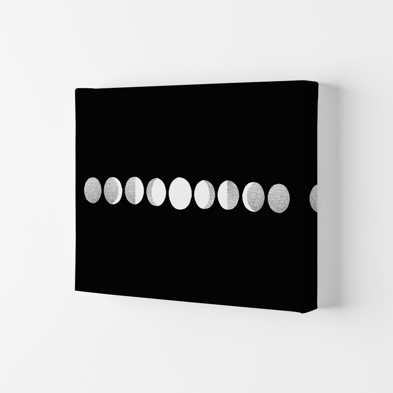 Moon Cycle Line by Carissa Tanton - Wrapped Canvas Print, 21cm H x 29.7cm W x 4cm D