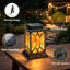 Set of 2 Outdoor Solar Garden Lights, 2‑Mode Flickering Flame Hanging Solar Lanterns, Solar‑Powered Waterproof Dancing Flame Lights for Garden, Porch, Patio & Yard [Energy Class A]