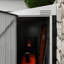 Remise 4,3 'x 6,3' Lean to Outdoor avec verrou, blanc-98251115-98251114