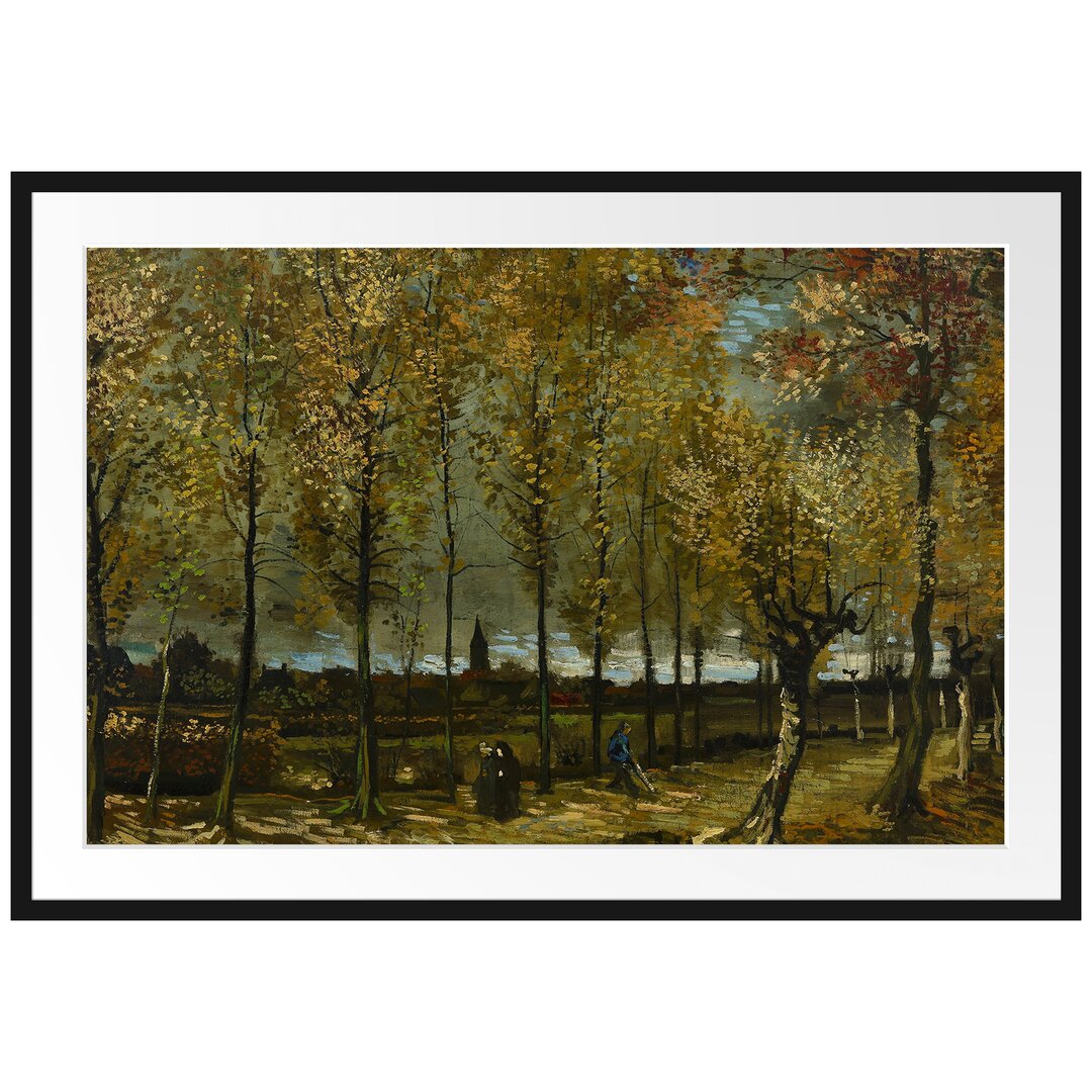 Gerahmter Kunstdruck Poplars Near Nuenen von Vincent Van Gogh