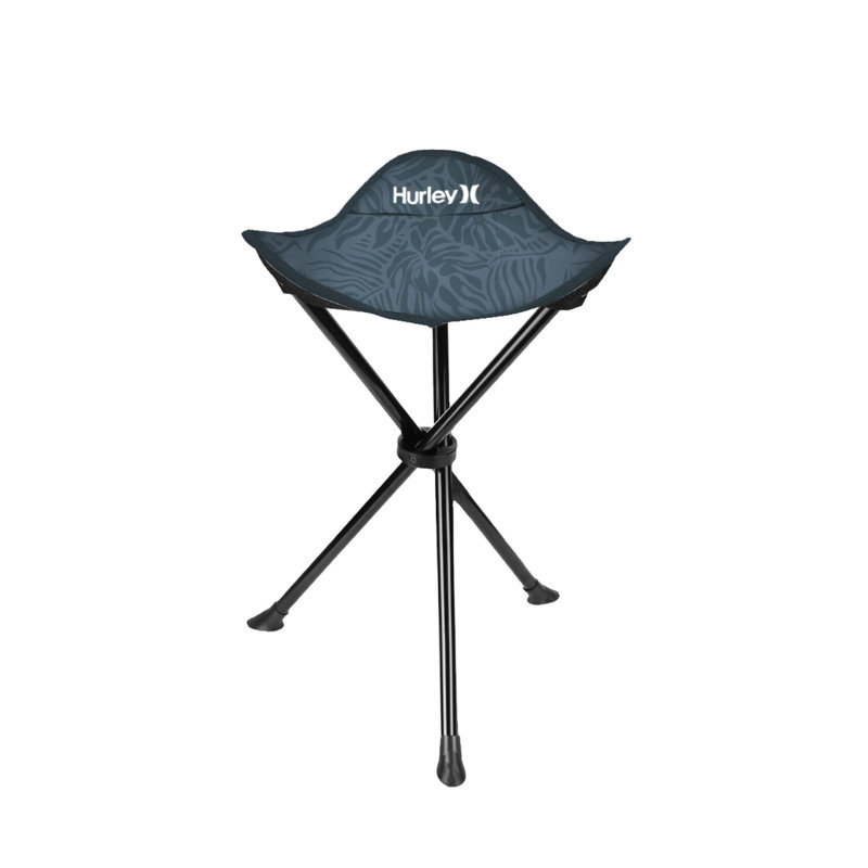 Tabouret pliable Hurley, Gris / Noir