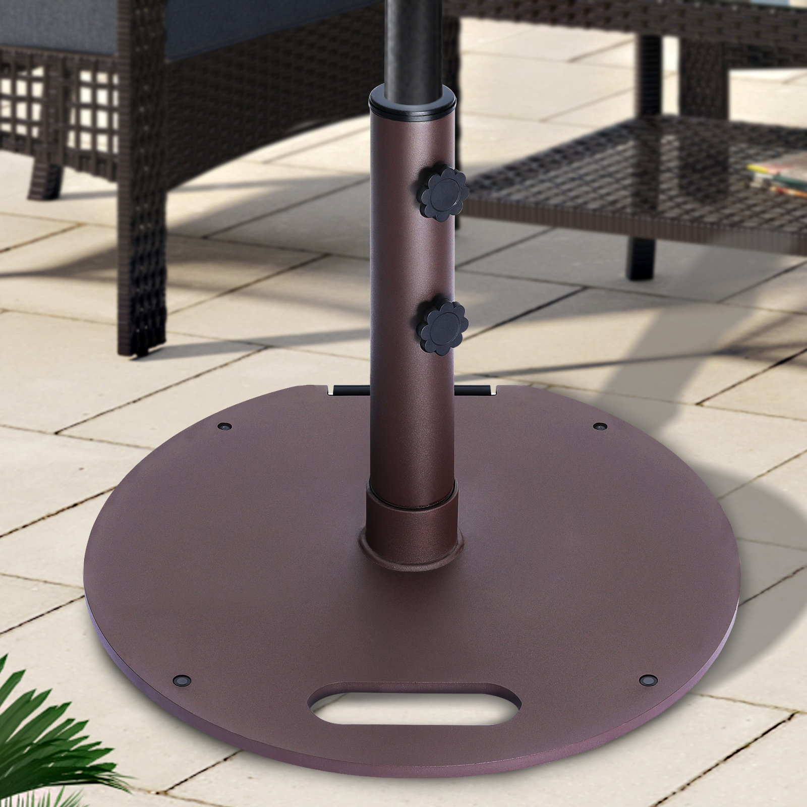 Arlmont & Co. Rhien 31 Lb. Free Standing Umbrella Base with Wheels