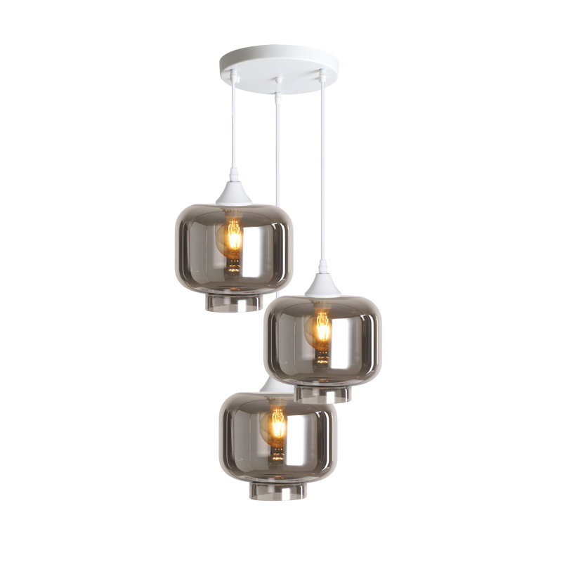 Beaumont 3 - Light Cluster Pendant, Smoke, White