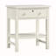 Table de chevet à 1 tiroir avec rangement - Blanc antique-103513760