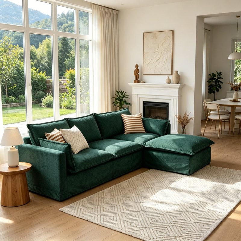 Canapé modulaire convertible, Vert