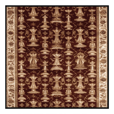 Tapis brun français lavable à la machine