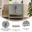 Castielle 36'' Bathroom Vanity with Undermount Sink and Open Storage Shelf-1016452976-1058769516