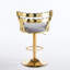 Élégant tabouret de bar gris avec des pieds dorés, une assise confortable, convient aux tabourets de café, des coussins moelleux, des espaces de repas idéaux