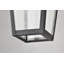 Neslisah - lanterne suspendue 1 lumière - noir mat avec verre bullé transparent