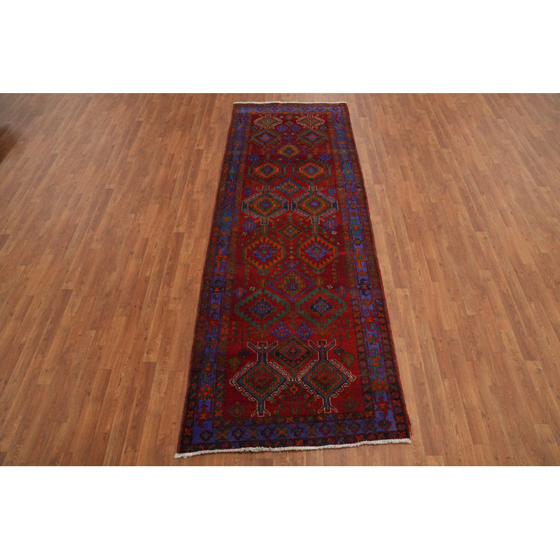 Tapis de couloir géométrique traditionnel 4x11