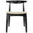 Clouser Faunsdale Dining Chair - Upholstered Fabric Slat Back Side Chair with Cushion Seat - Kitchen & Home Accent Chair-743061655-781262804