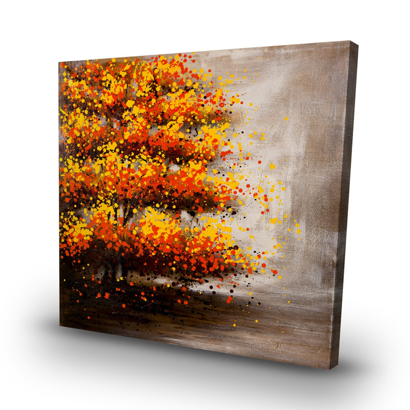 Dotted tree - 32"x32" art on canvas