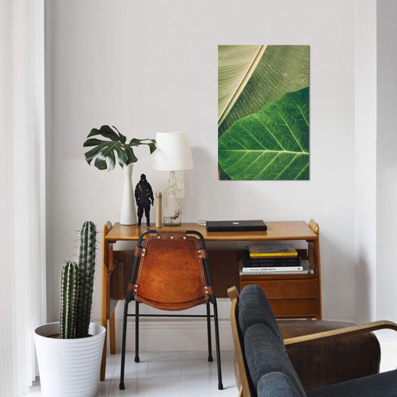 «Leaves I», impression sur toile, H 40 po x l 26 po x P 1,5 po, Toile tendue, Pas de tapis
