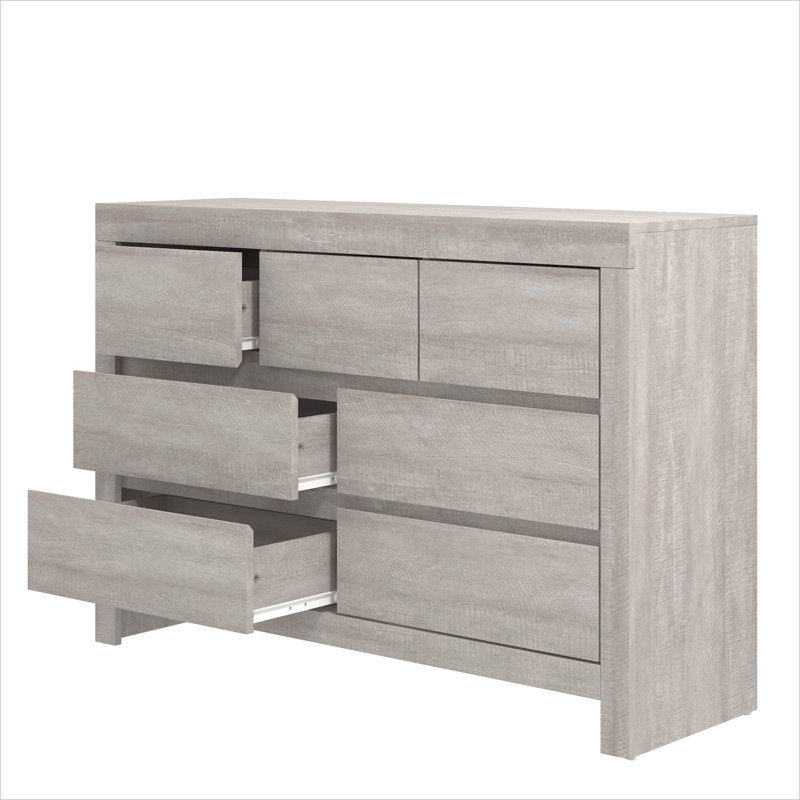 Ellani Cubbot 7 Drawer Chest of Drawers, Dusty Grey Oak