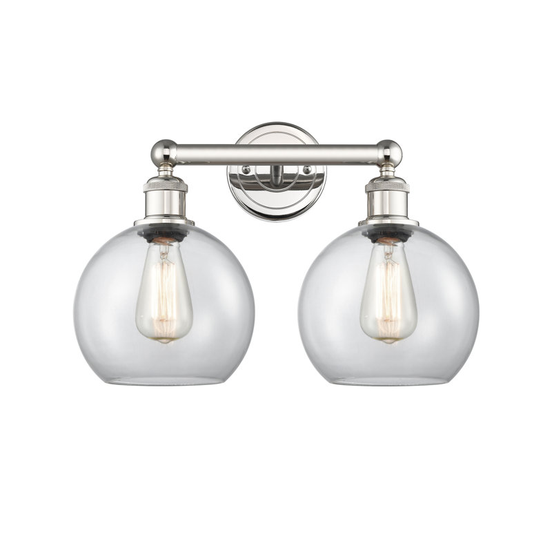 Ellington 2 - Light Dimmable Vanity Light, Polished Nickel, Clear