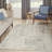 Quam Abstract Modern Machine Woven Area Rug in Cream/Gray-66862344