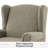 Chloris Extra Wide Wingback Accent Chair, Mid-Century Modern Linen Upholstered Armchair with Nailhead Rivet Trim, Solid Turned Wood Legs, Farmhouse Reading Chair for Living Room Bedroom-800648056