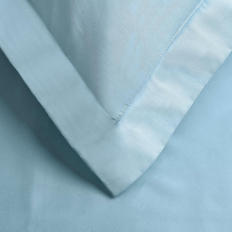Ensemble de housse de couette en bois de hêtre BNM, Bleu clair, Housse de couette pour très grand lit et 2 très 