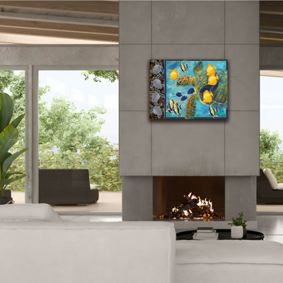 'Sunset Chair Palm' by James Mazzotta Canvas Wall Art