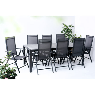Jahairy 8 - Person Patio Dining Set with Rectangular Table