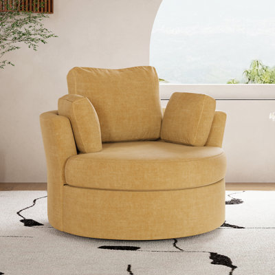 Fauteuil demi-tonneau pivotant de 42,1 po de largeur