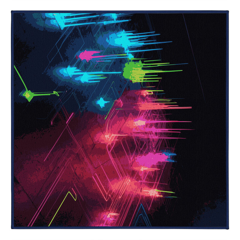 Galaxy Grid Rug, Square 8'