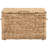 Heavy-duty Water Hyacinth Wicker Storage Trunk with Metal Frame