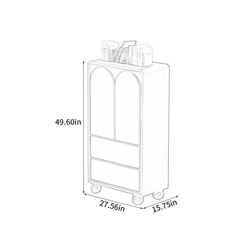 Armoire de rangement rétro en bois massif