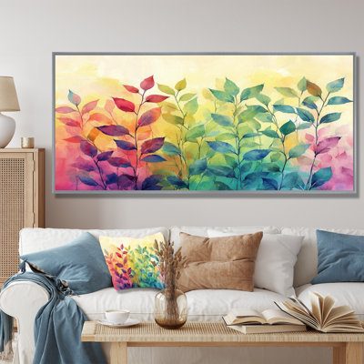 «Neon Plants Pop Art - Herbs», art mural sur toile