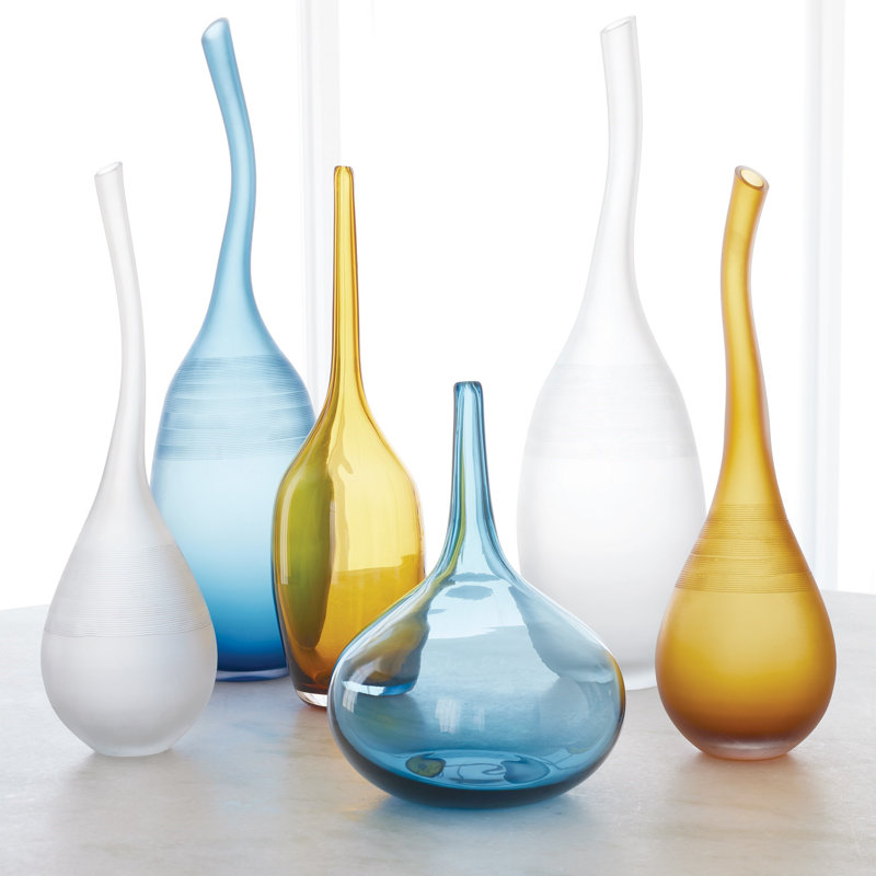 Curvature Bottle, 24.25" H x 7" W x 7" D, Blue
